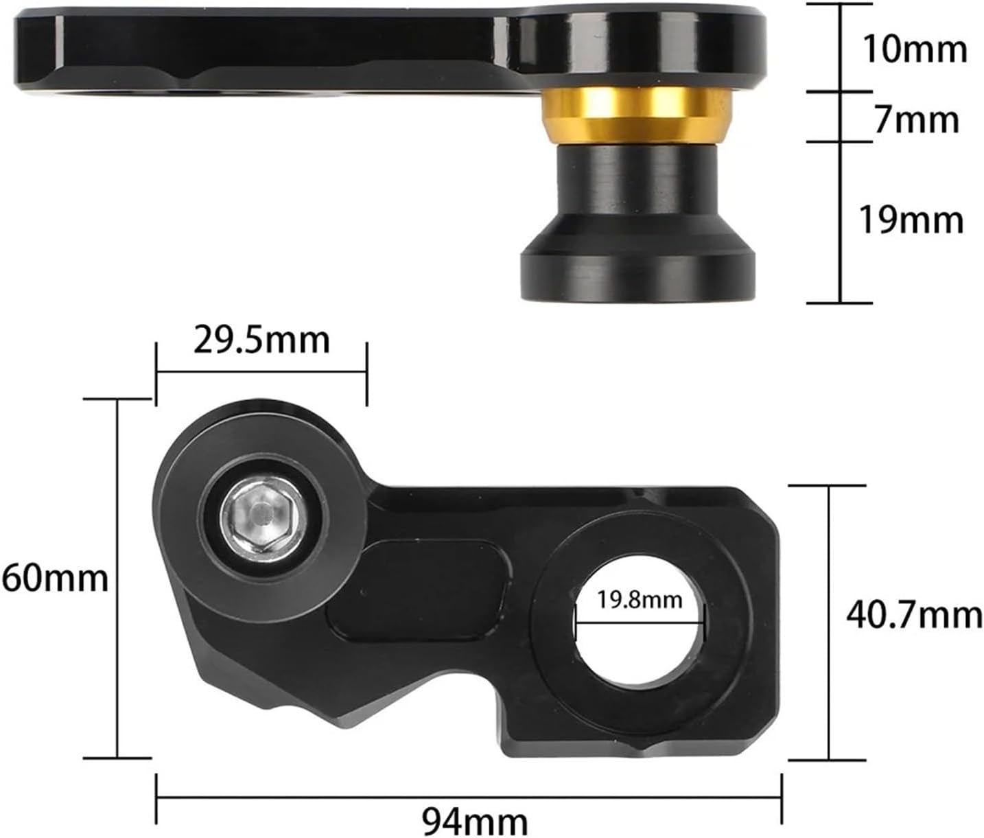 Compatible With CB650R CBR650R CBR650F CB650F Rear Fork Axle Frame Swingarm Spool Slider Chain Adjustment(Gold)