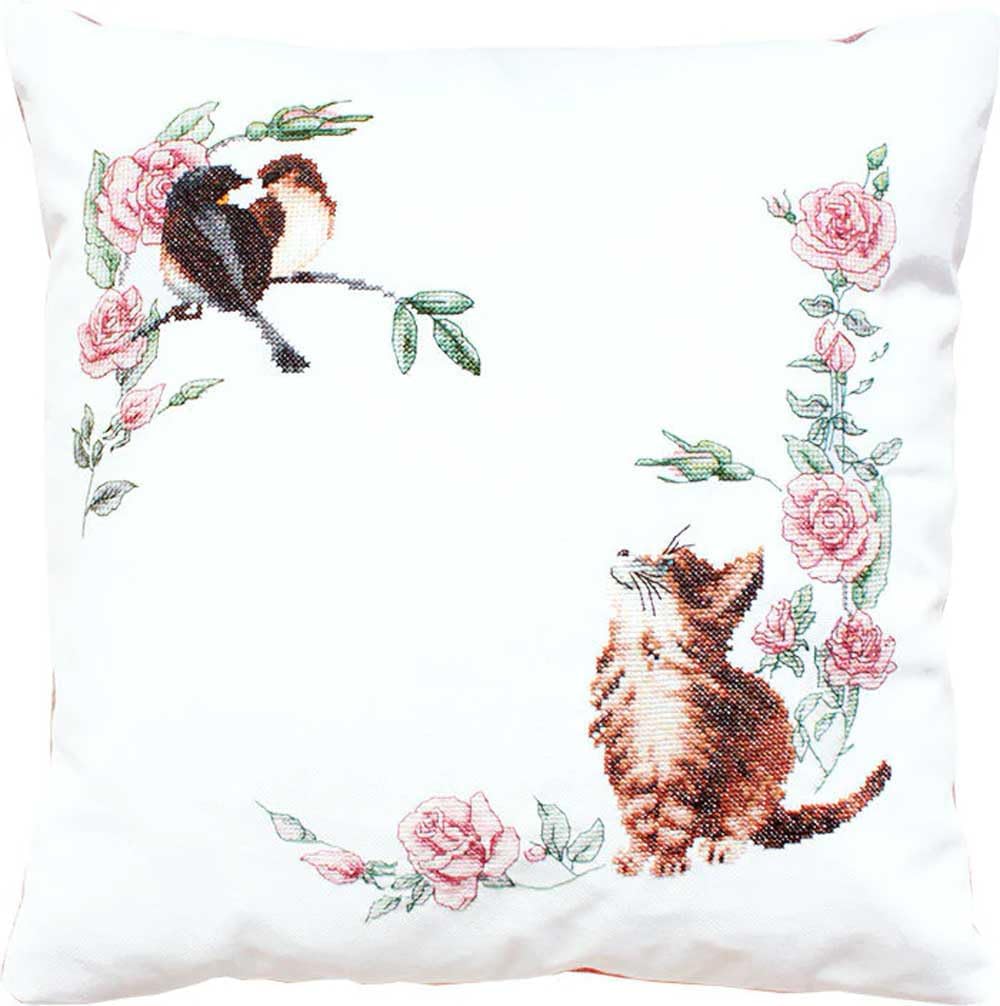 Luca-S Counted Cross Stitch kit Pillow with Pillow Back Dream of Flying, 40x40cm, DIY