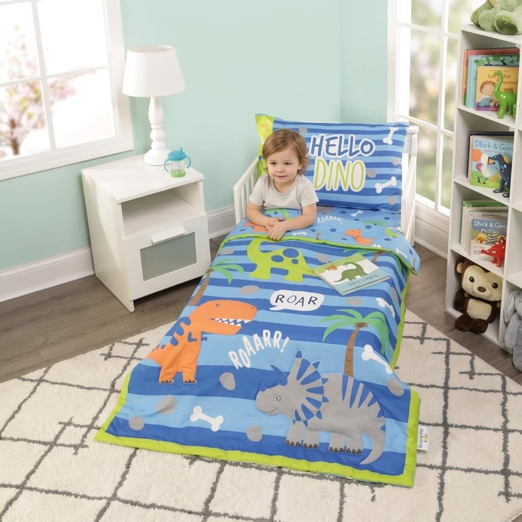 Everyday Kids Juego de Cama de Dinosaurio para niños