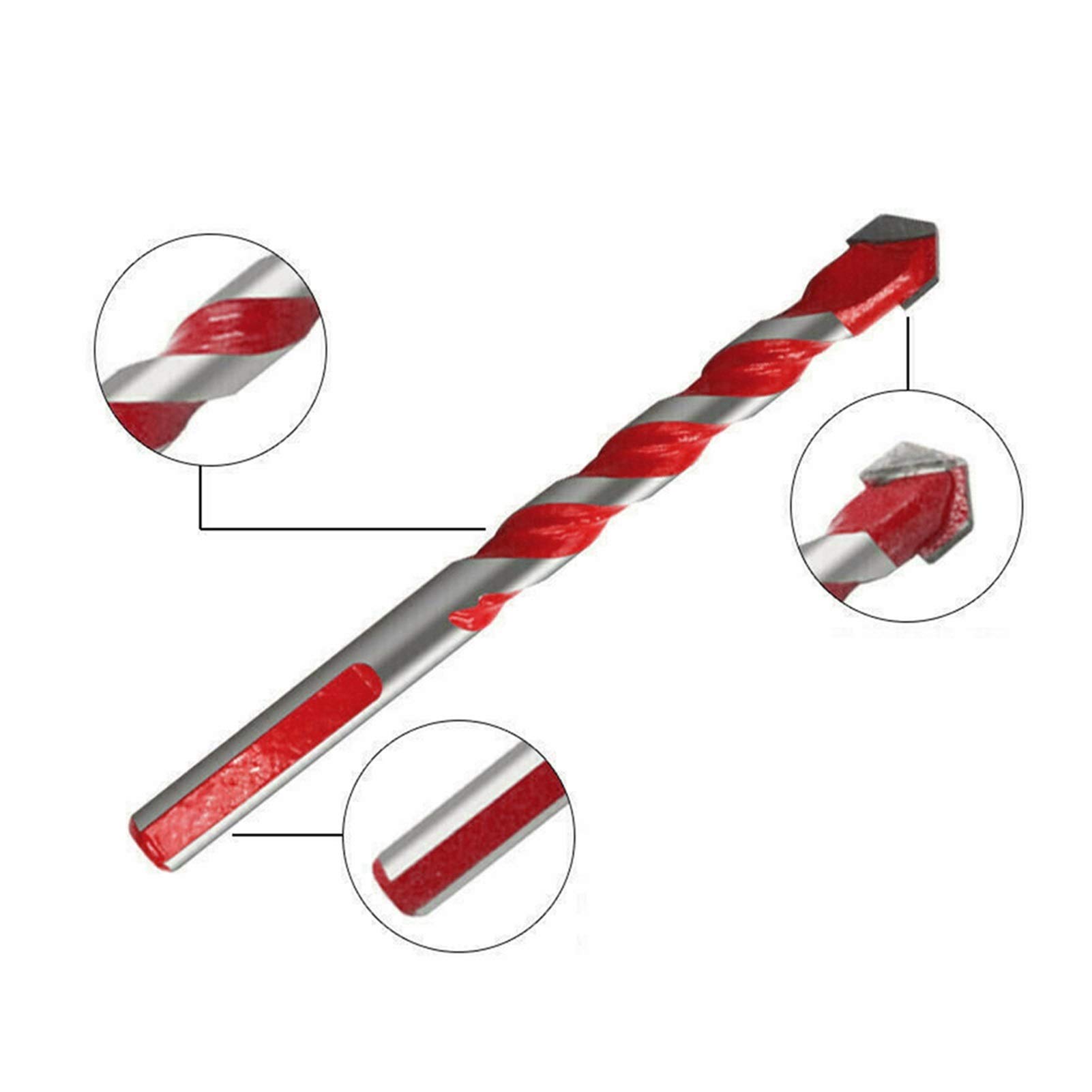 Brocas 10pcs 6mm Juego de brocas multifunción Azulejo de pared de cerámica Mármol Vidrio Agujero de perforación Sierra Brocas de trabajo para herramientas eléctricas Juego de brocas (Color : 10pcs