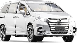 1/32 Scale for Honda Odyssey Alloy Die-Casting Car Model Toy Simulation MPV Metal Car Model Six Door Sound and Light Children's Toy Gift (Color : Silver, Size : No Box)