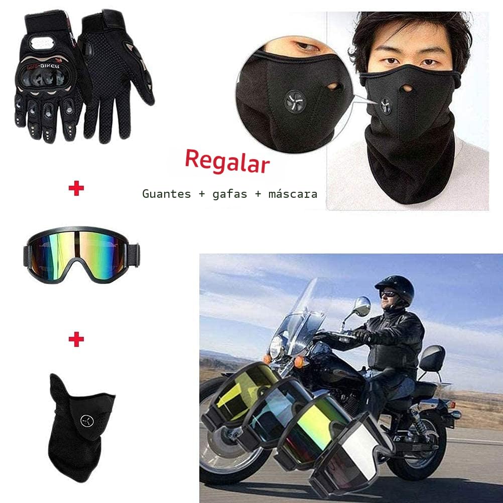 Casco profesional de motocross para niños y adultos, para motocross, todoterreno, con gafas protectoras, guantes, cubierta facial