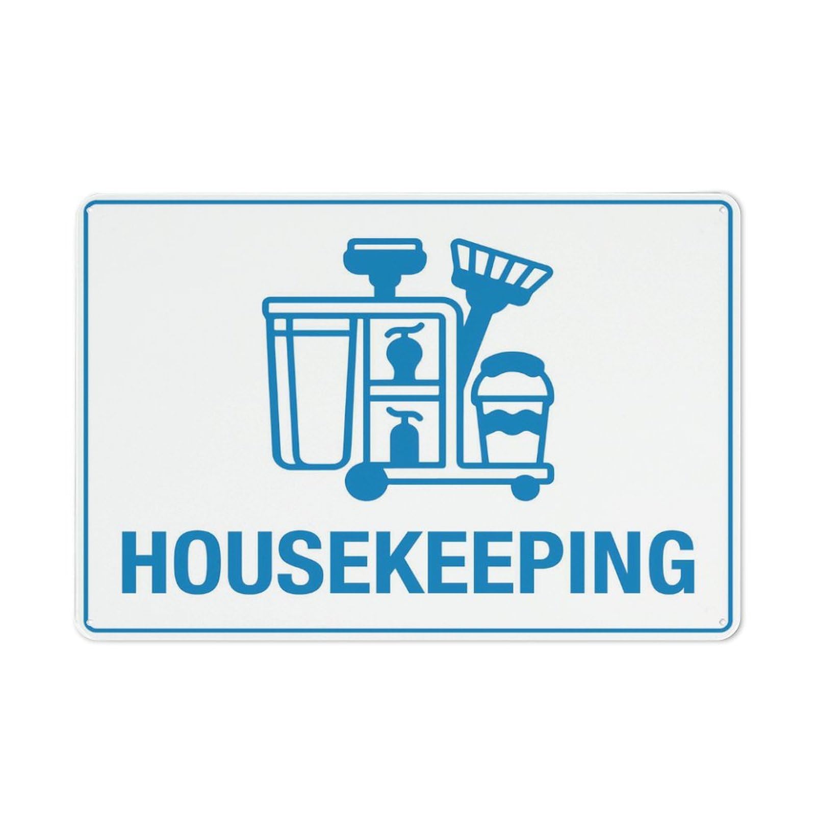 Housekeeping Sign 12X8 Inch Tin Sign Great For Garden And Yard Wall Decor