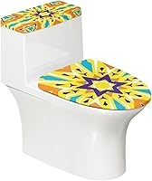 Vista 14 de Juego de decoración de baño de 2 piezas con diseño de muñeco de nieve de Navidad, cubierta de tanque para asiento de inodoro
