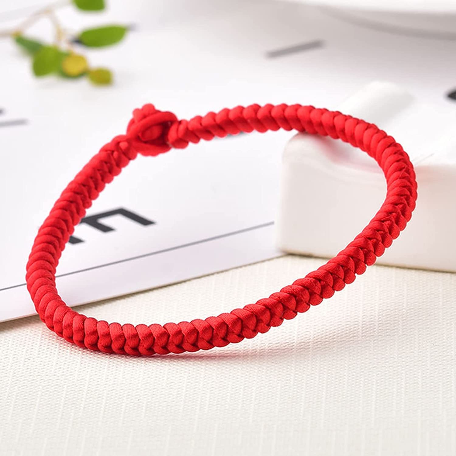 Cuerda de Mano， Pulsera de Hilo Rojo Pulsera for Mujeres Hombres Pulsera de Riqueza Pulsera roja Tejida a Mano Amuleto Cuerda de la Suerte Cordón Rojo