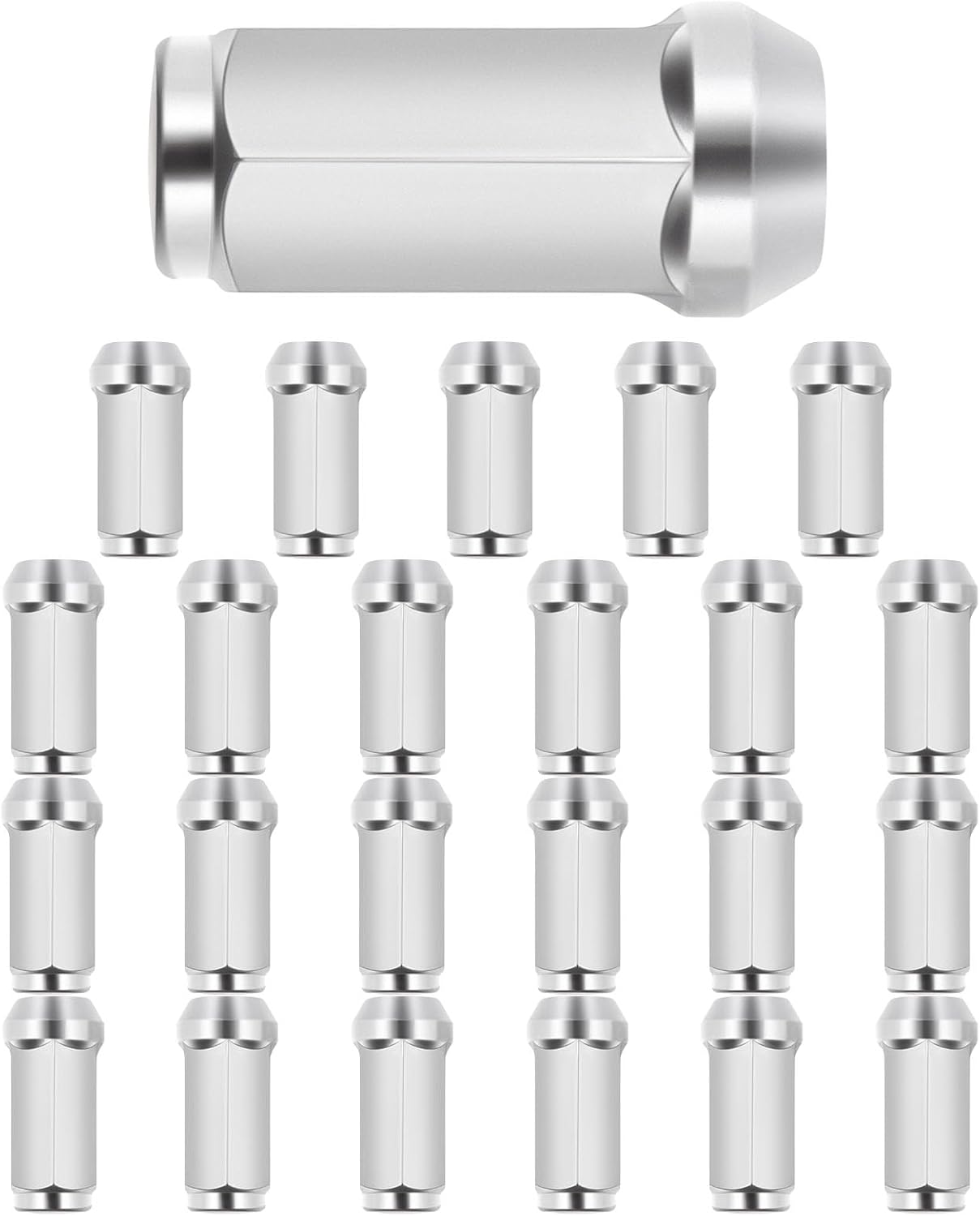 SCITOO 24PCS M14x1.5 Wheel Lug Nuts M14x1.5 Chrome Wheel Studs Lug Nut Fit for Crossfire,for Escalade,for Excursion,for Express 2500,for F-250 Super Duty,for F-350 Super Duty
