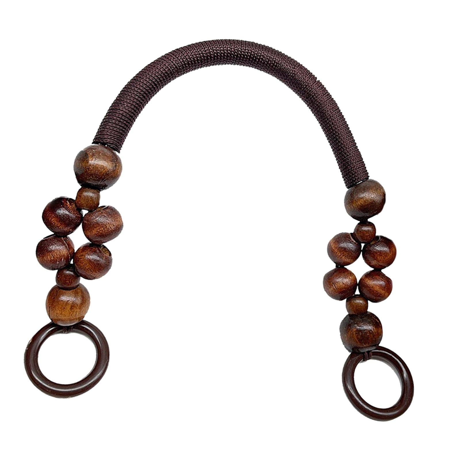 wooden bead bag handle 48cm bag strap purse handles strap replacement diy coffee |clothing, shoes & accessories | womens handbags & bags | handbag accessories