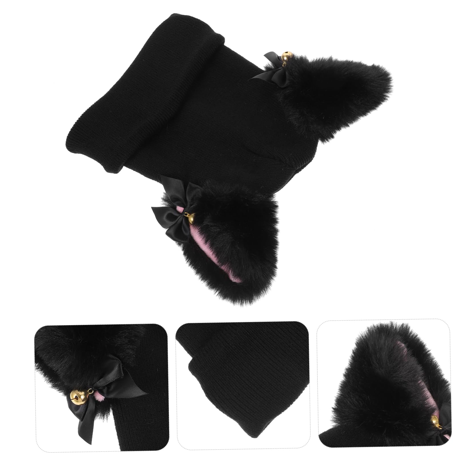 Copricasco Da Sci Nevicare Coperture Protettore Accessori Da Sci Cartone Animato Sciare Filato Nero