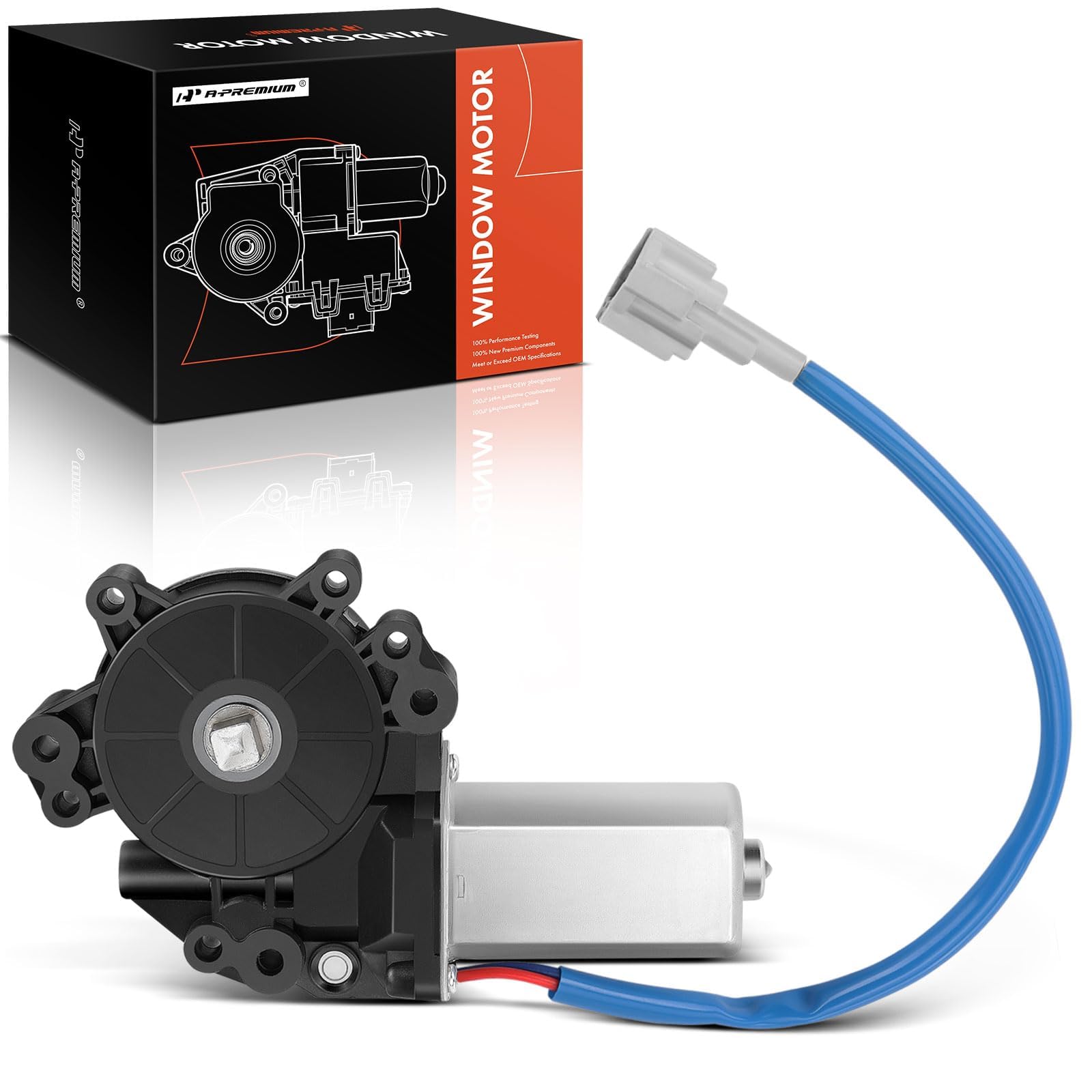 A-Premium Rear Left Power Window Lift Motor (2 Pins Connector) Compatible with Nissan Maxima 2004-2008, Titan 2004-2011, Armada 2005-2011, Pathfinder Armada 2004, Rear Driver Side