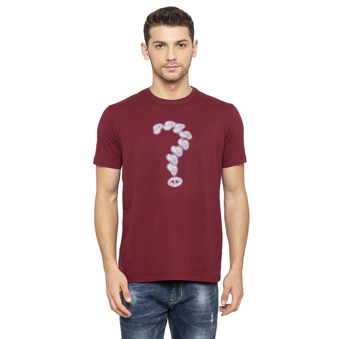 Emoji Mens Navy Slim Fit Tshirt