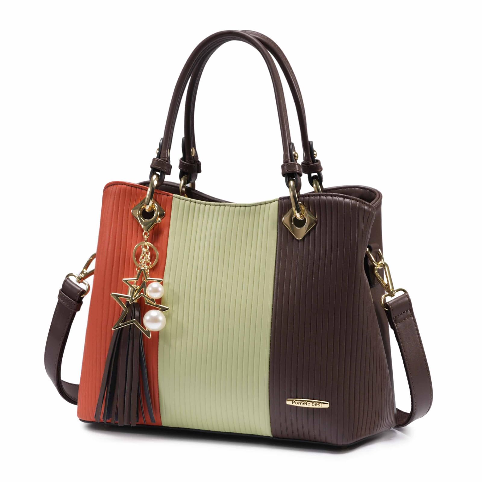 Pomelo Best Handbags for Ladies with Multiple Interior Pockets and Pretty Colour Combination