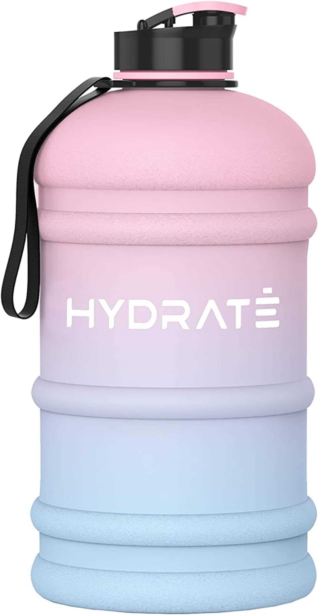 HYDRATE XL Jug 2.2 Litre Water Bottle - BPA Free, Flip Cap, Leak Proof Big Water bottle Ideal for Gym, Adults, Clear Water Container Large Sports Bottle, Extra Strong Material Water(Cotton Candy)