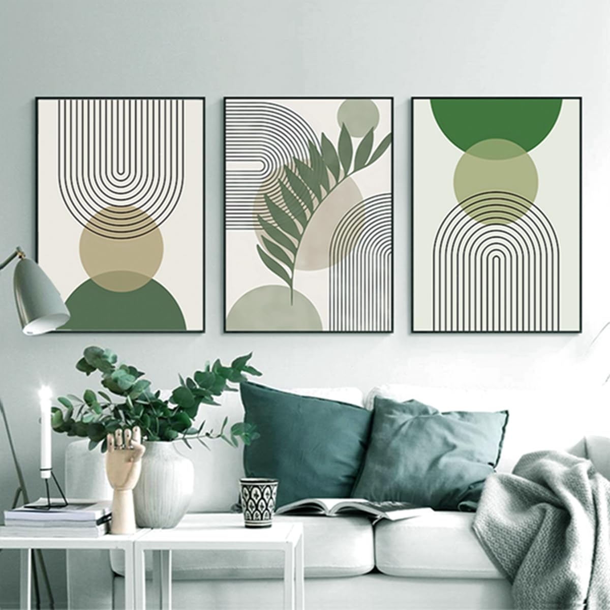 JNAOZI Aesthetic Plant Pictures, Boho Decorative Pictures, Modern Abstract Art Wall Pictures, Bohemian Poster Set - Image 2