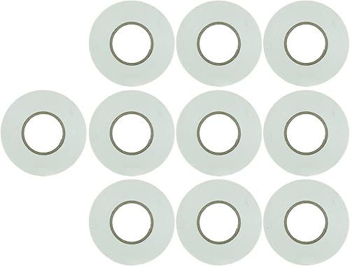 Sunlite 41325-SU - Paquete de 10 cintas eléctricas de PVC de 60 pies x 0.75 pulgadas, para empalmar, proteger y aislar cables, resistente a la