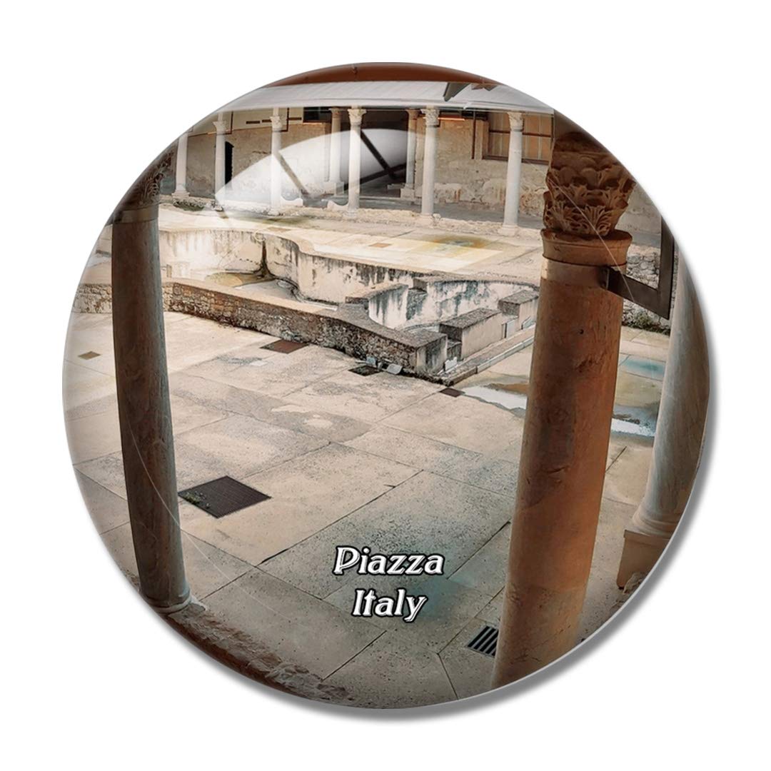 "N/A" Italy Piazza almerina Villa Romana del Casale 3D Fridge Refrigerator Magnet Whiteboard Magnet Souvenir Crystal Glass