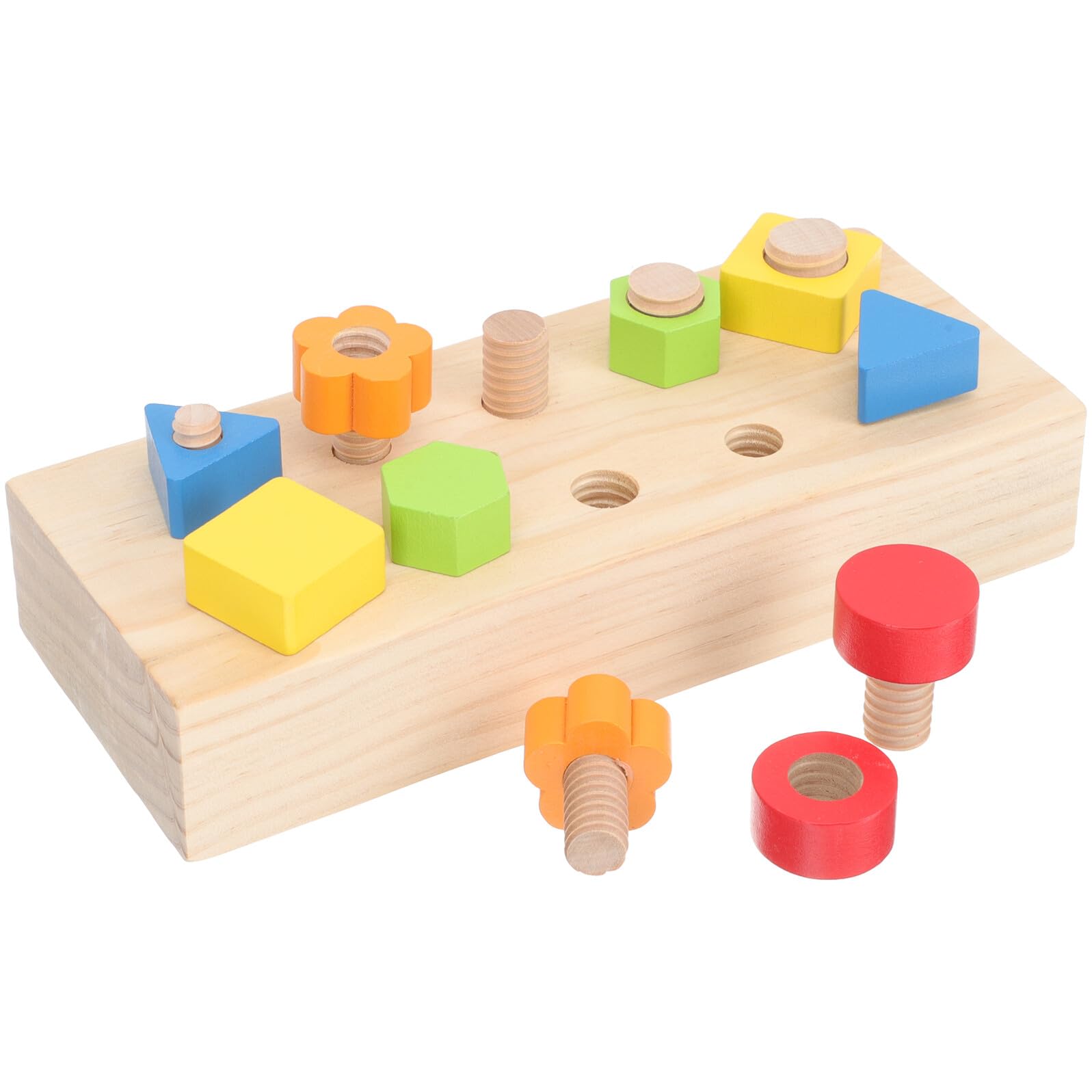 Gioco Educativo in Legno per Bambini Viti da Avvitare Set Design Creativo Bordi Morbidi e Levigati per Sviluppo Precoce