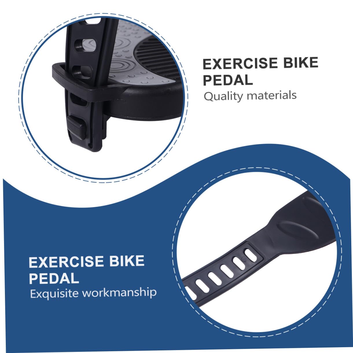 1 Paar Fahrradpedale Schwarz 9/16 Zoll Kunststoff mit Riemen