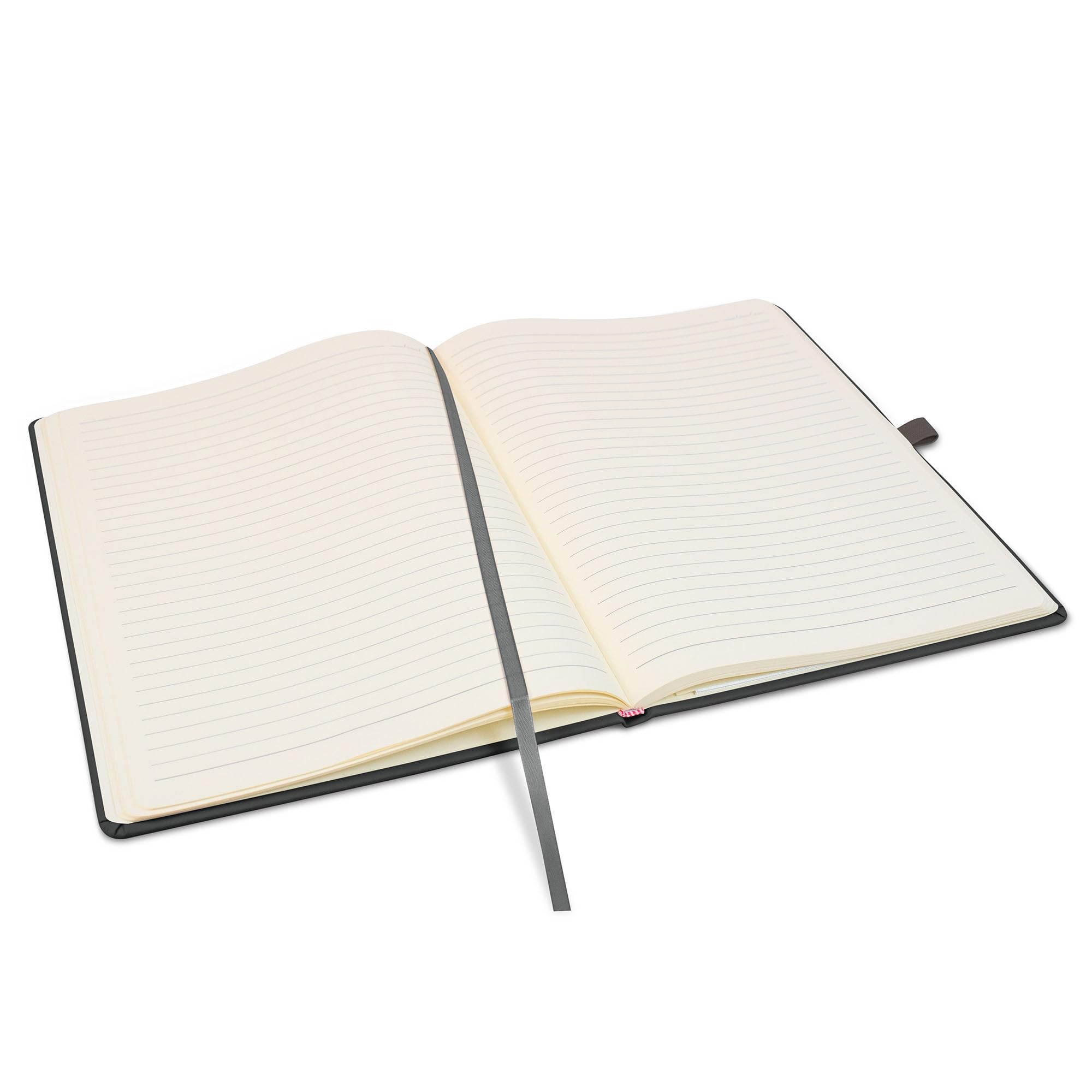 Notes London - Confezione da 20 quaderni A4 con pagine a righe, passante per penna, nastro, segni della data e tasca per carta, diario medio con copertina rigida, note, carta di provenienza