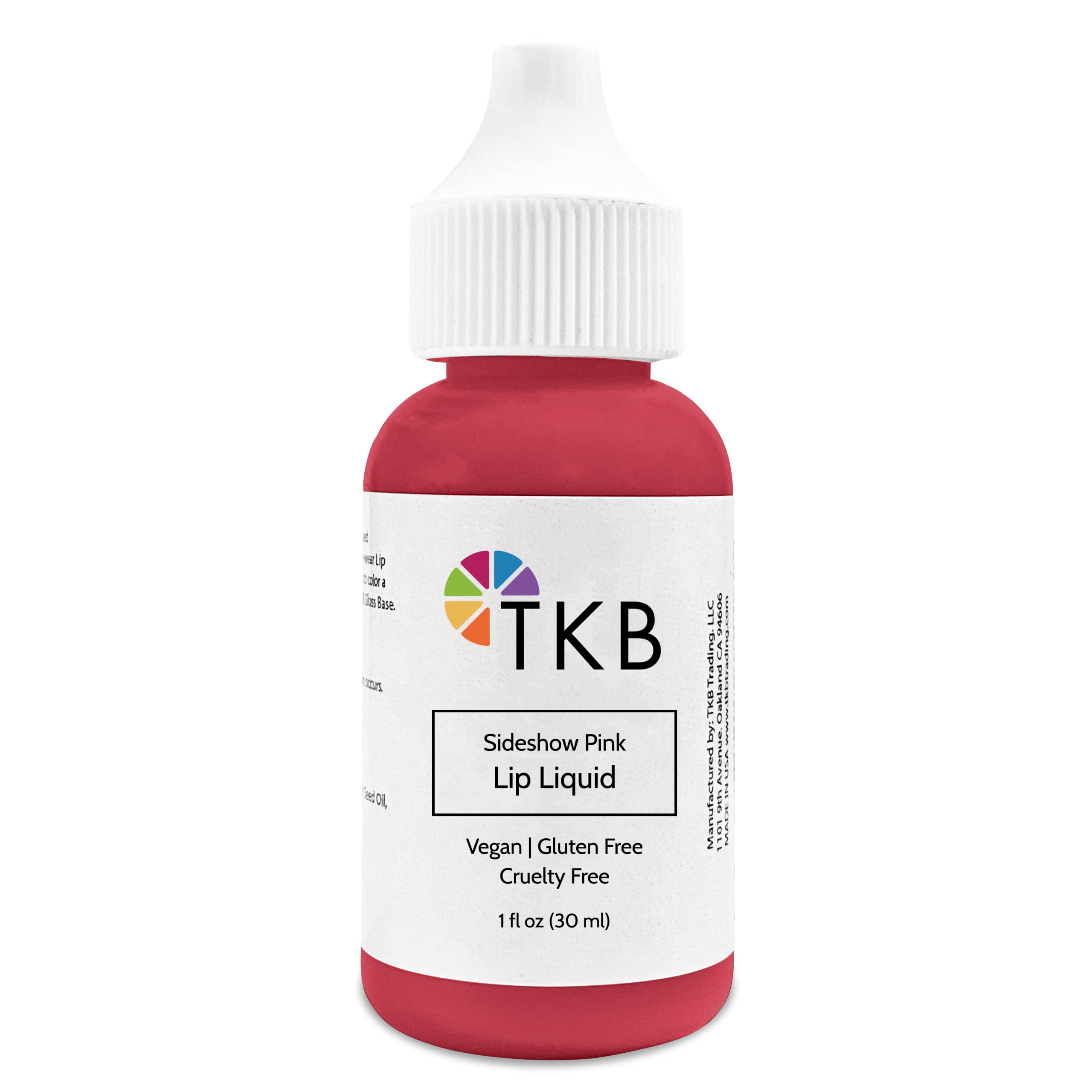 TKB Trading, LLCLip Liquid Color | Liquid Lip Color for Gloss Base, DIY Lip Gloss, Pigmented Lip Gloss and Lipstick Colorant, Made in USA (1floz (30ml), Sideshow Pink)