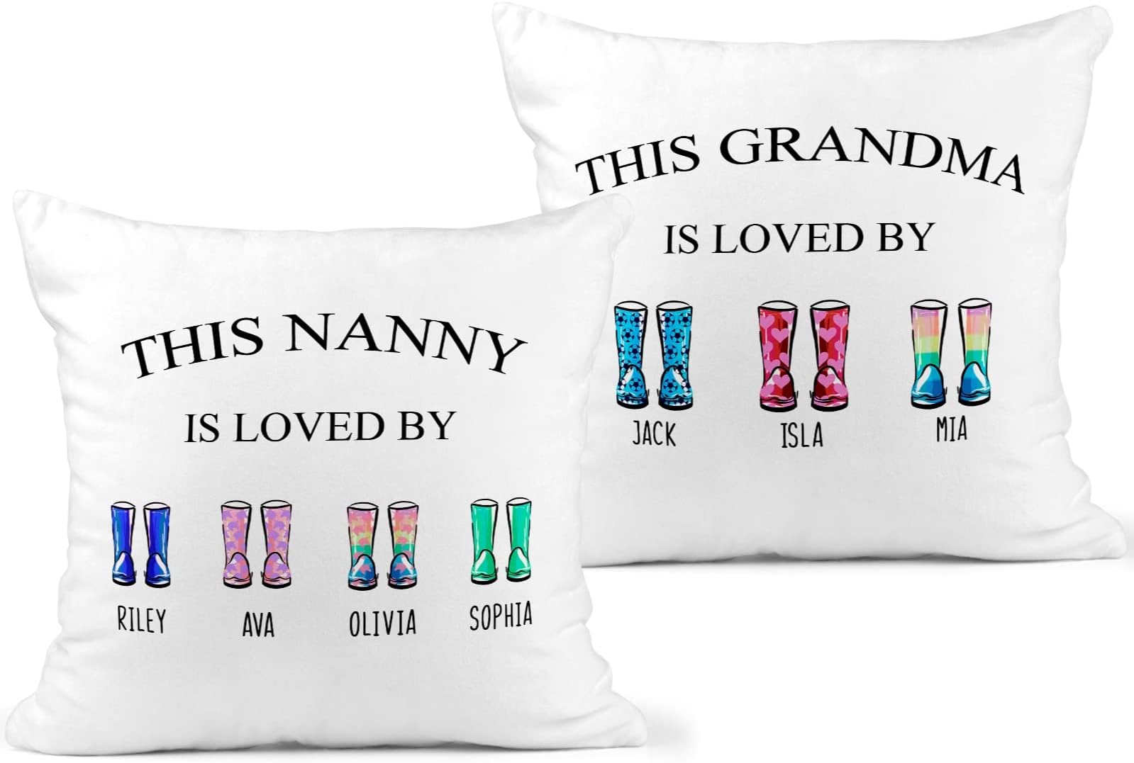 Personalised Mother's Day Cushion, Mum Gift, Grandma Gift, Mothers Day Gift for Nanny, Best Nana Gift, Grandma Is Loved By Pillow, Gift from Grandkids