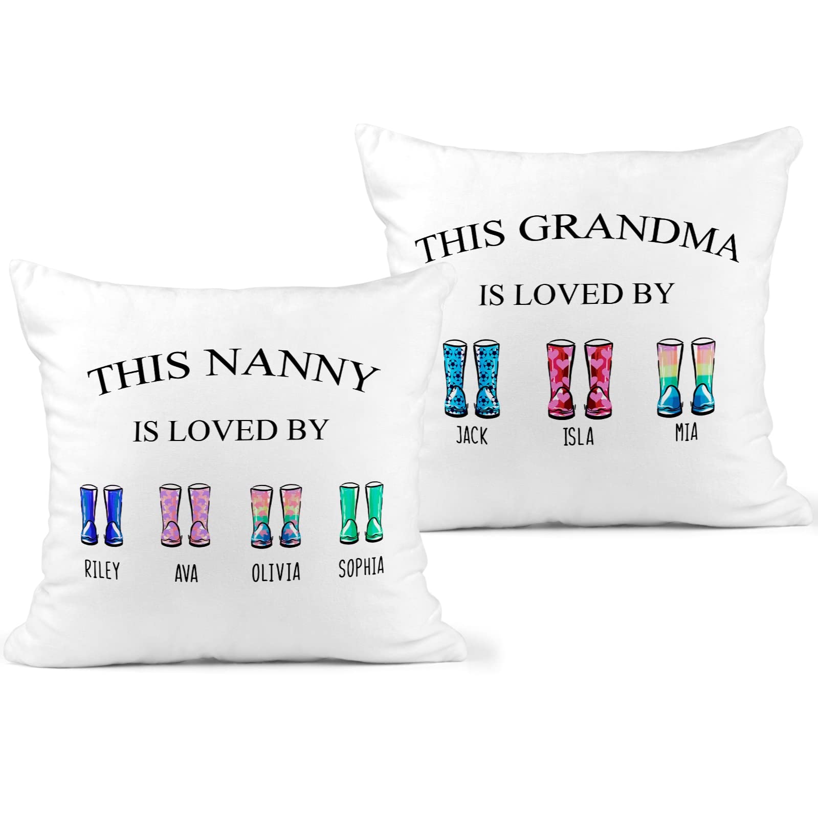 Personalised Mother's Day Cushion, Mum Gift, Grandma Gift, Mothers Day Gift for Nanny, Best Nana Gift, Grandma Is Loved By Pillow, Gift from Grandkids