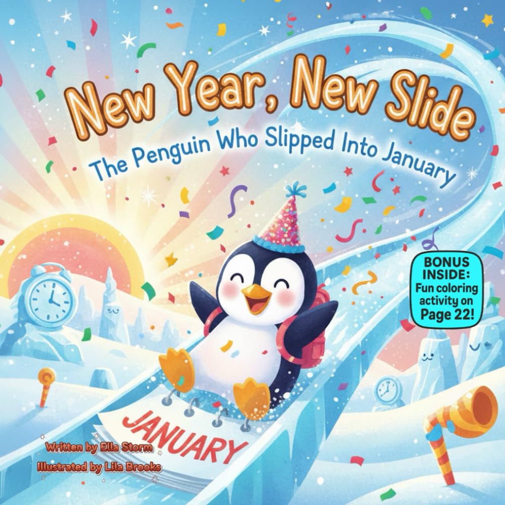 New Year, New Slide: The Penguin Who Slipped Into January: A Fun Rhyming Adventure About Bravery, Trying Again, and New Year Confidence