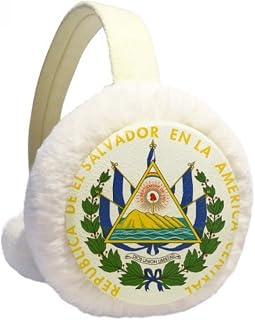 San Salvador El Salvador Nacional Emblema de Inverno Aquecedor de Orelhas de Lã Peluda para Uso Externo