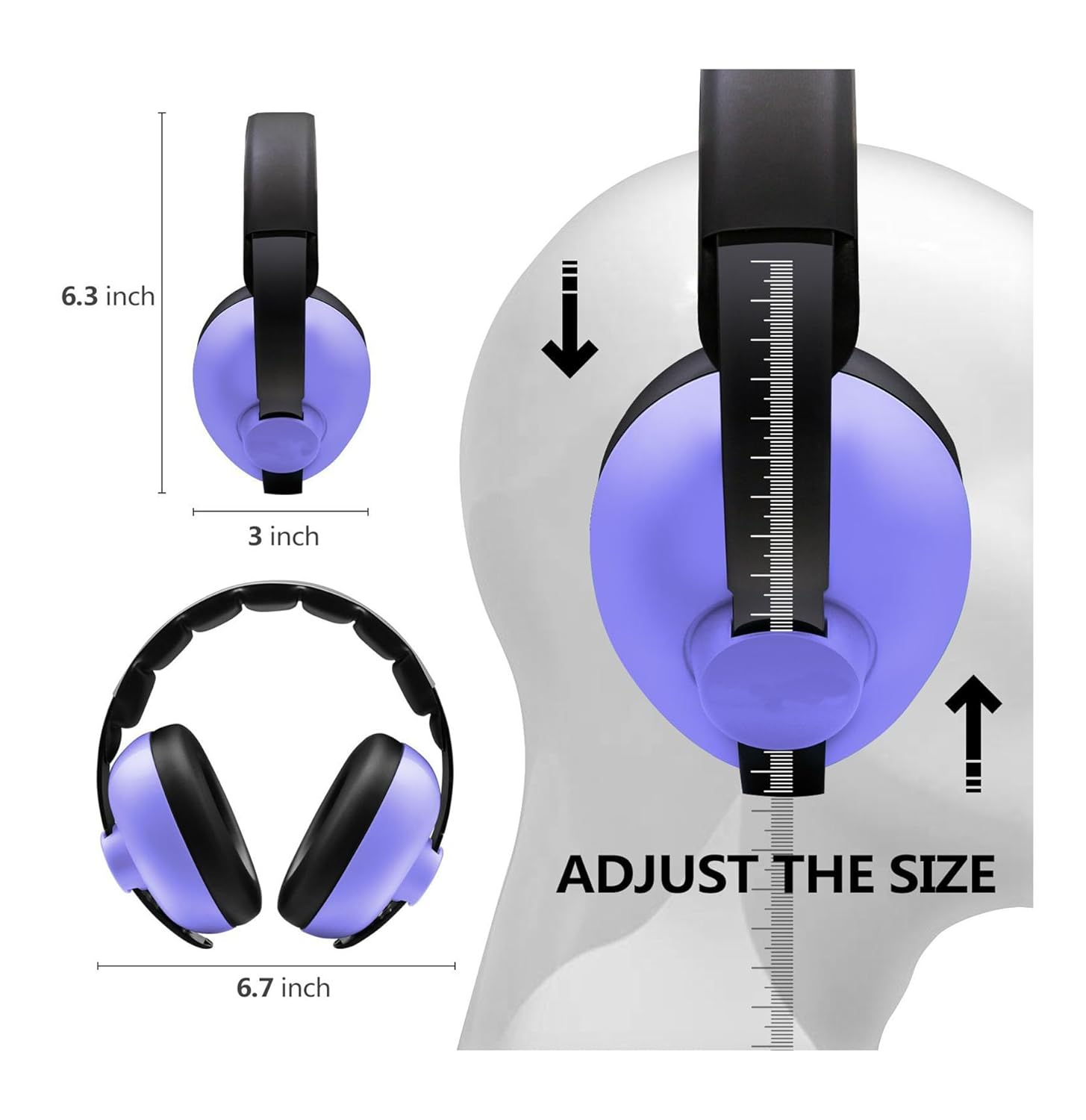Kids Noise Cancelling Earmuffs – Hearing Protection for Babies & Toddlers, Adjustable & Comfortable Headphones for Autism, Concerts, Fireworks, Travel & Flight (Purple)” Kids Noise Cancelling Earmuffs – Hearing Protection for Babies & Toddlers, Adjustable & Comfortable Headphones for Autism, Concerts, Fireworks, Travel & Flight (Purple)”