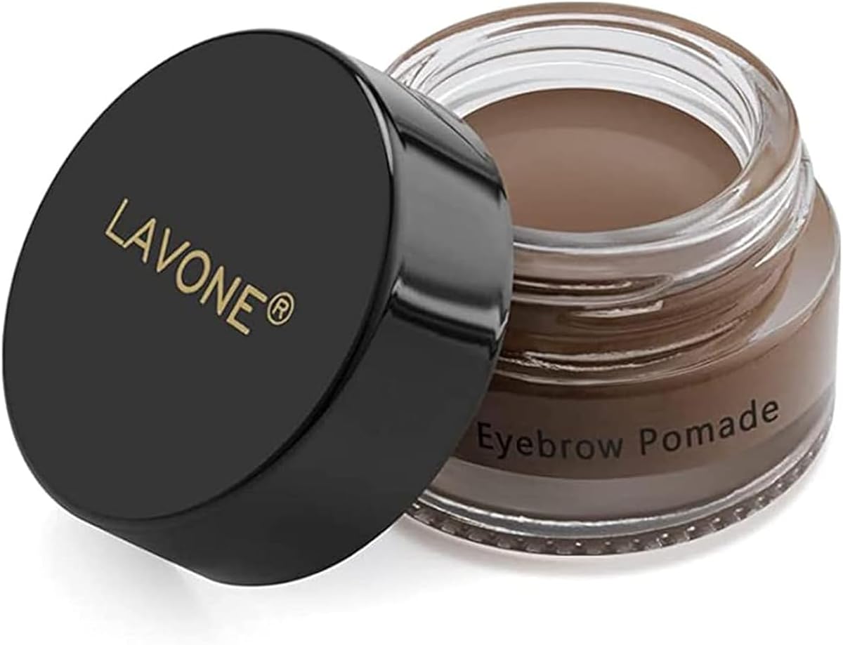 LAVONE Eyebrow Pomade, Waterproof Brow Pomade for Long-lasting - Dark Brown