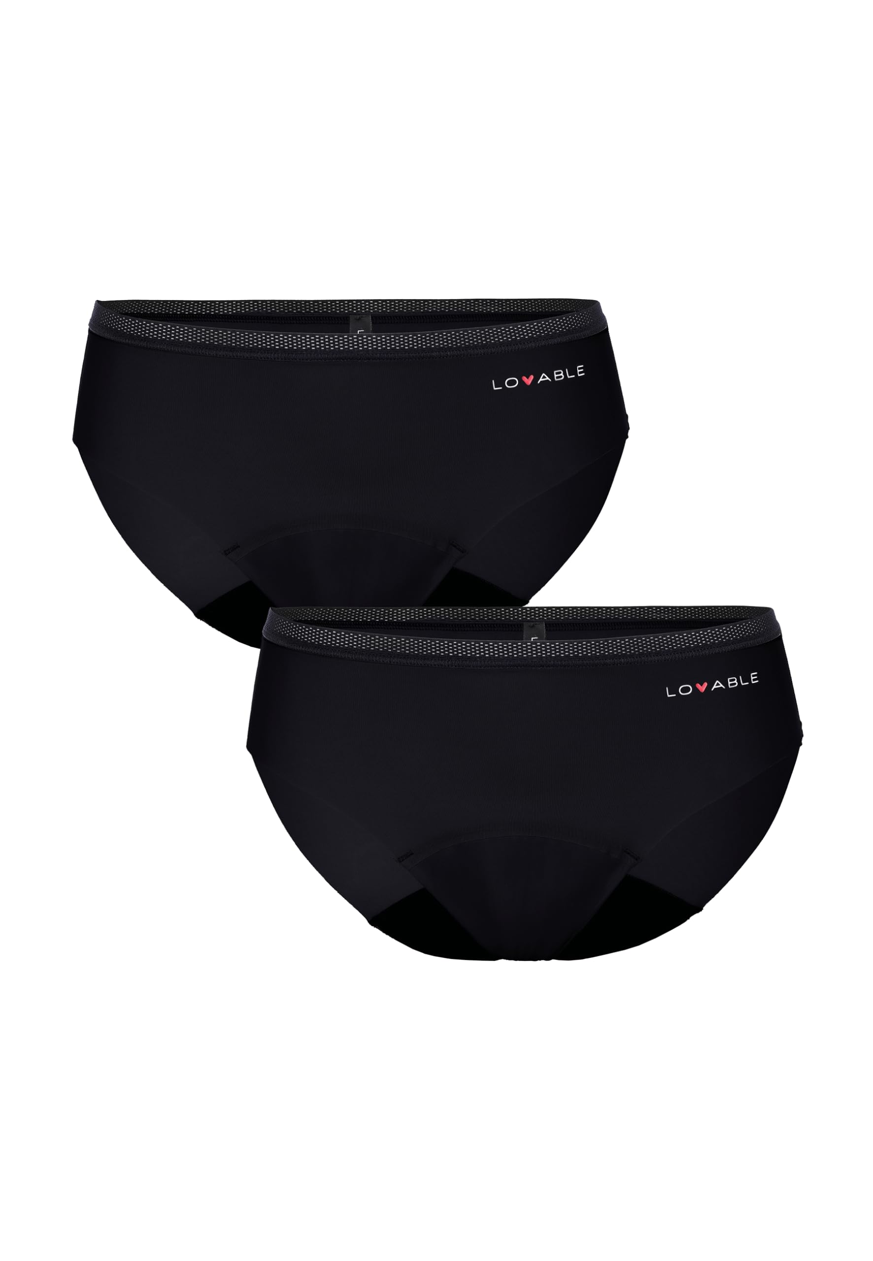 Lovable Da Ciclo Mestruale Flusso Medio Invisible Period Panties Bi-Pack Cierre para Mujer