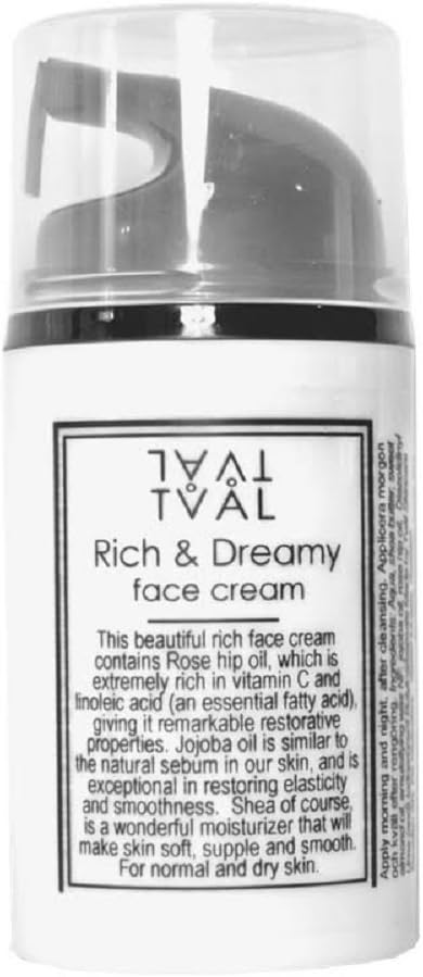 Rich and Dreamy Natural Unscented Face Cream with Rosehip Oil and Jojoba - Tval Skincare Sweden