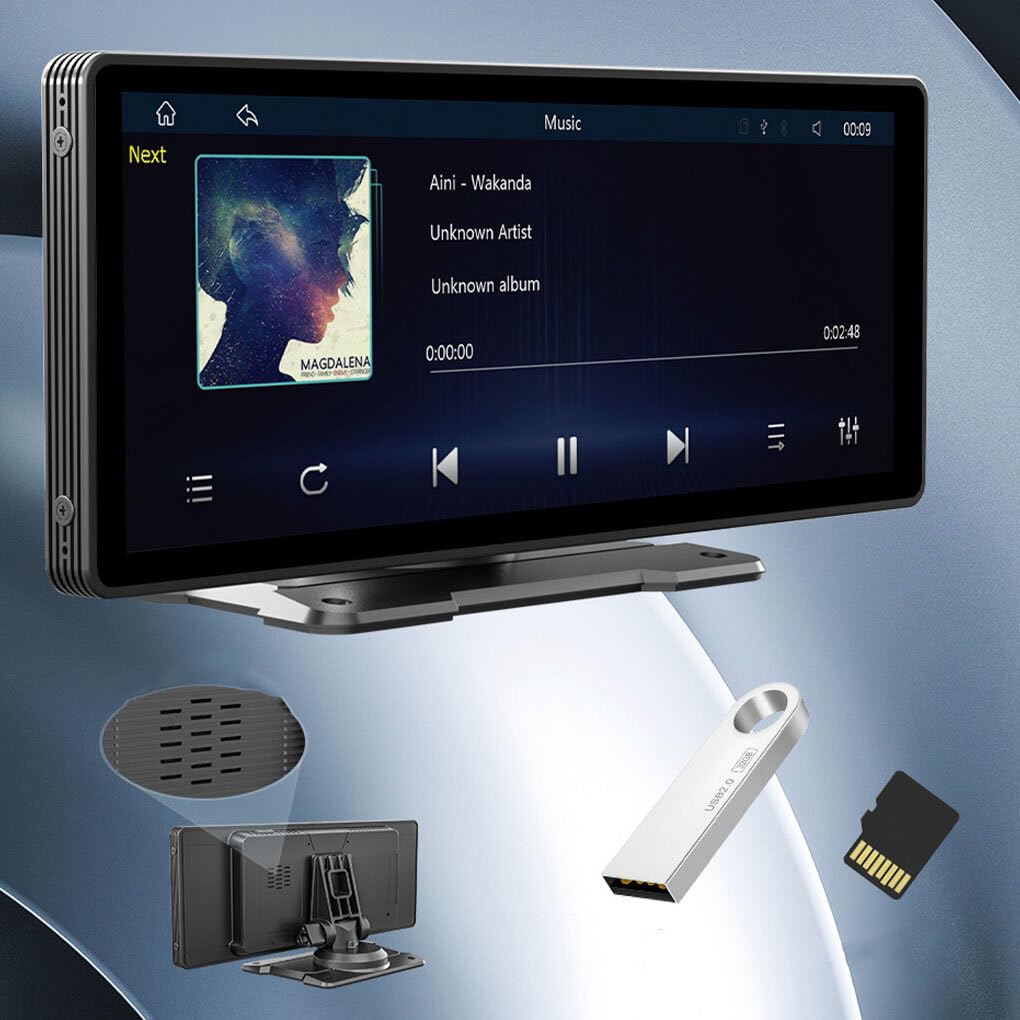26 Zoll PND Autoradio mit kabellosem MP5 Player, B5303+4Led | Videosystem mit Bluetooth Musikwiedergabe und Funktionen für einfachen Zugriff auf das 10,26 Zoll Autodisplay, schnellere