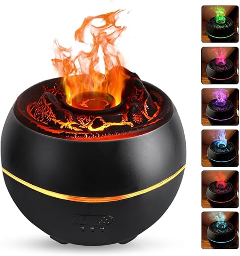 Diffuseur d'huiles essentielles volcanique 360 ML avec minuterie 