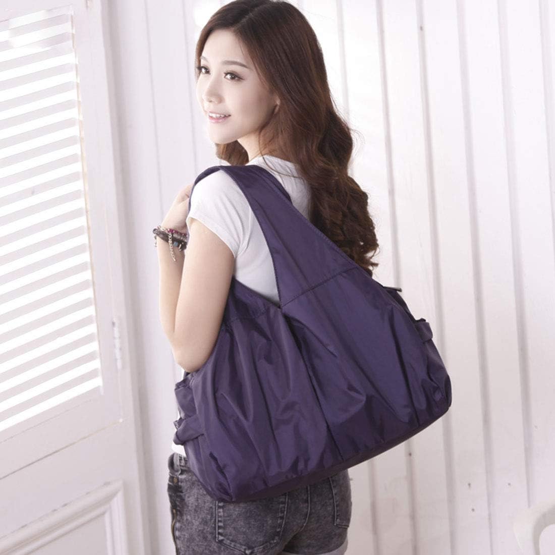 Shoulder Bag for Women, Waterproof Shopping Lightweight Work Purse and Handbag Travel Tote Oxford Nylon Large Capacity Hobo | Waterproof, Shopping, Lightweight, Work, Travel, Oxford - Image 2