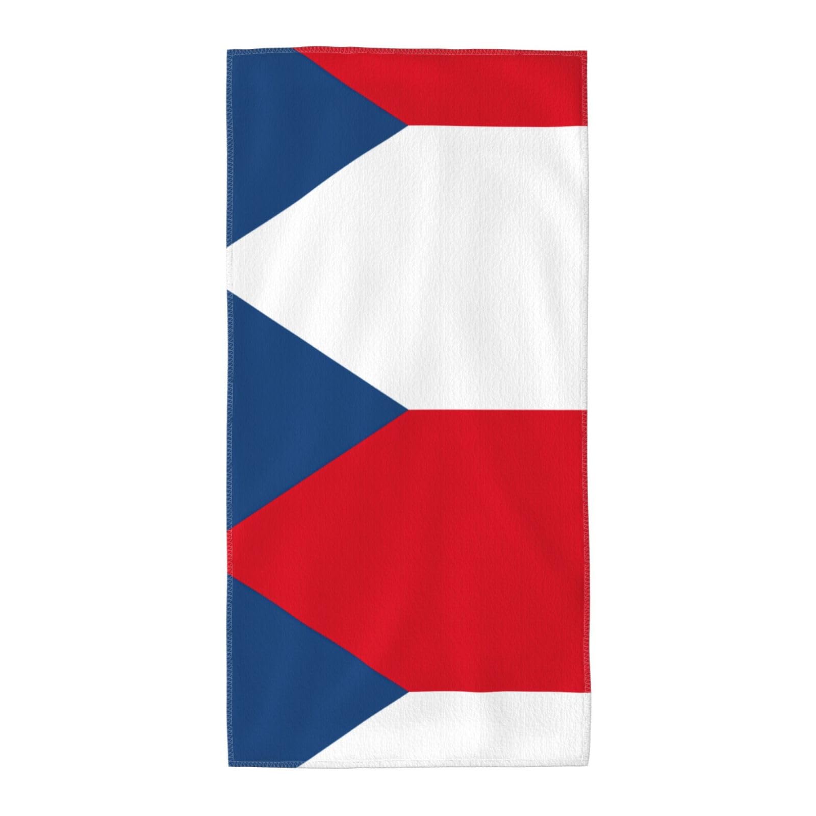 TTIGLHOH Flag Of The Czech Republic Stylish Printed Long Towel Quick Drying For Gym Camping Daily Use