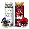 BLUE TEA - Herbal Tea Combo - Rose Tea (0.88 Oz) + Butterfly Pea Flower Tea (0.88 OZ) + Hibiscus Tea (1.76 Oz) | Antioxidant | Caffeine-free - Gluten- free GMO Free