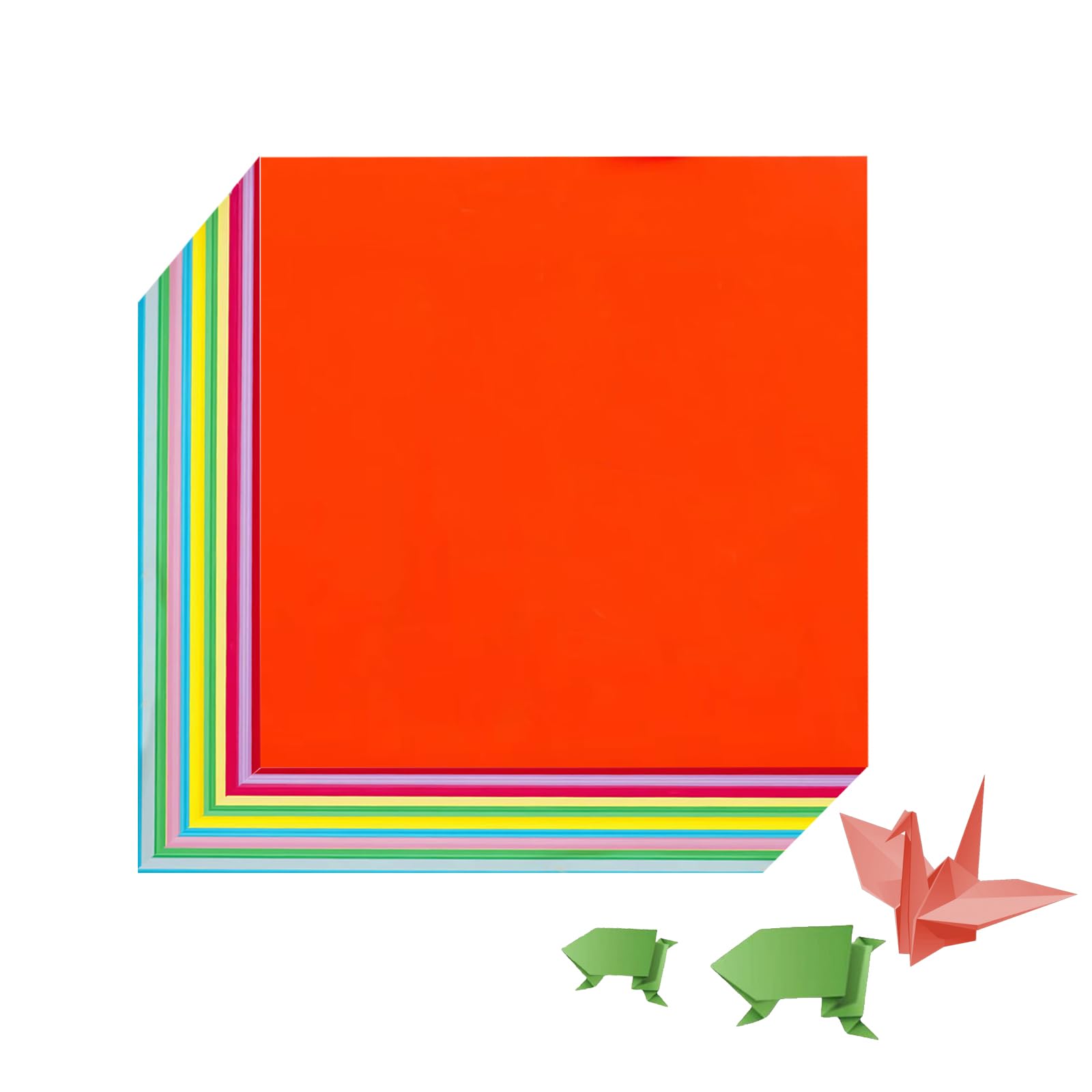 Papel Origami,100 Hojas Papel Plegable Cuadrado Coloridas De Doble Cara Papel para Papiroflexia Origami Hecho a Mano para Proyectos de Manualidades Escolares DIY Niños Adultos (100PCS 20X20CM)