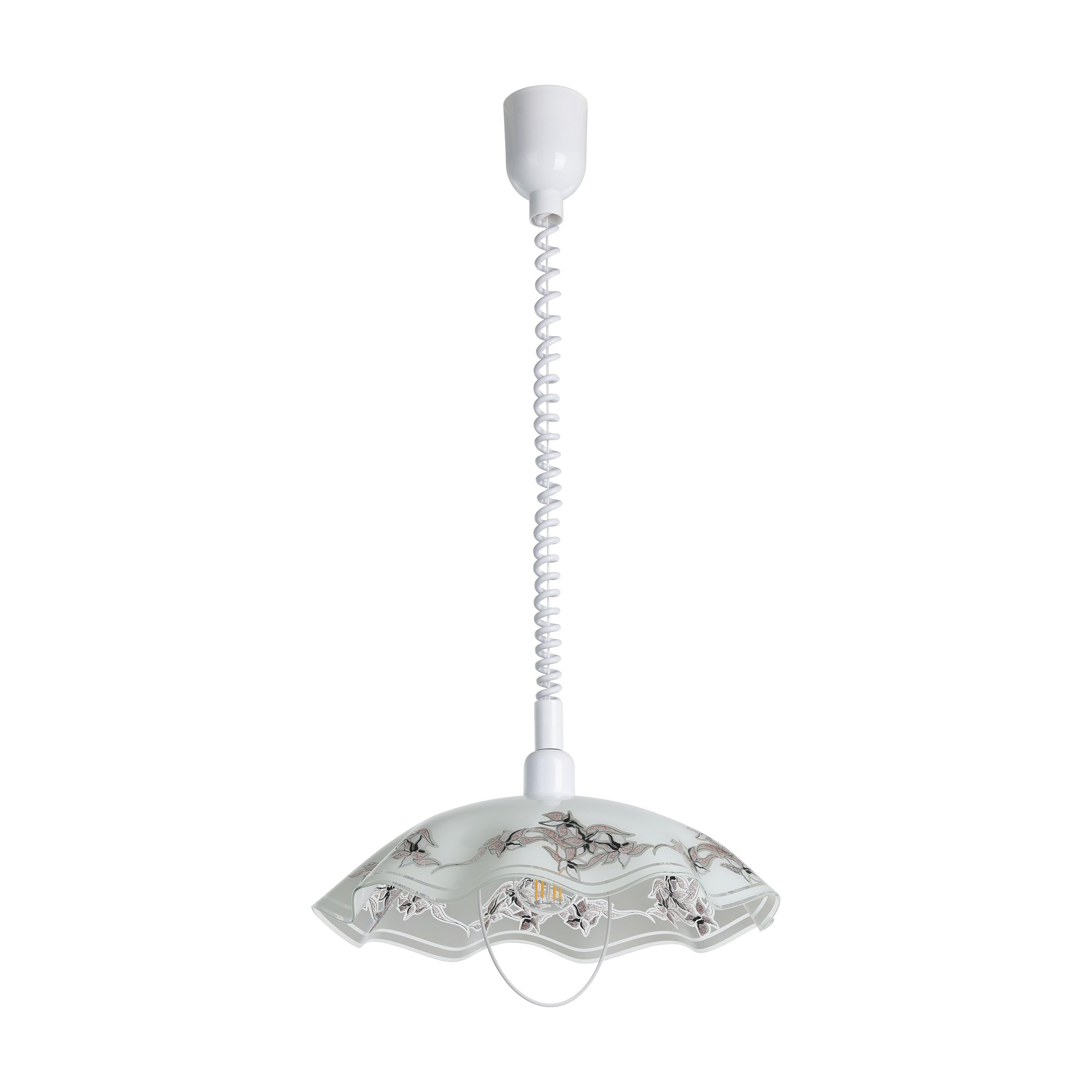 EGLO Pendelleuchte Vetro, Hängelampe mit Spiralkabel, höhenverstellbar