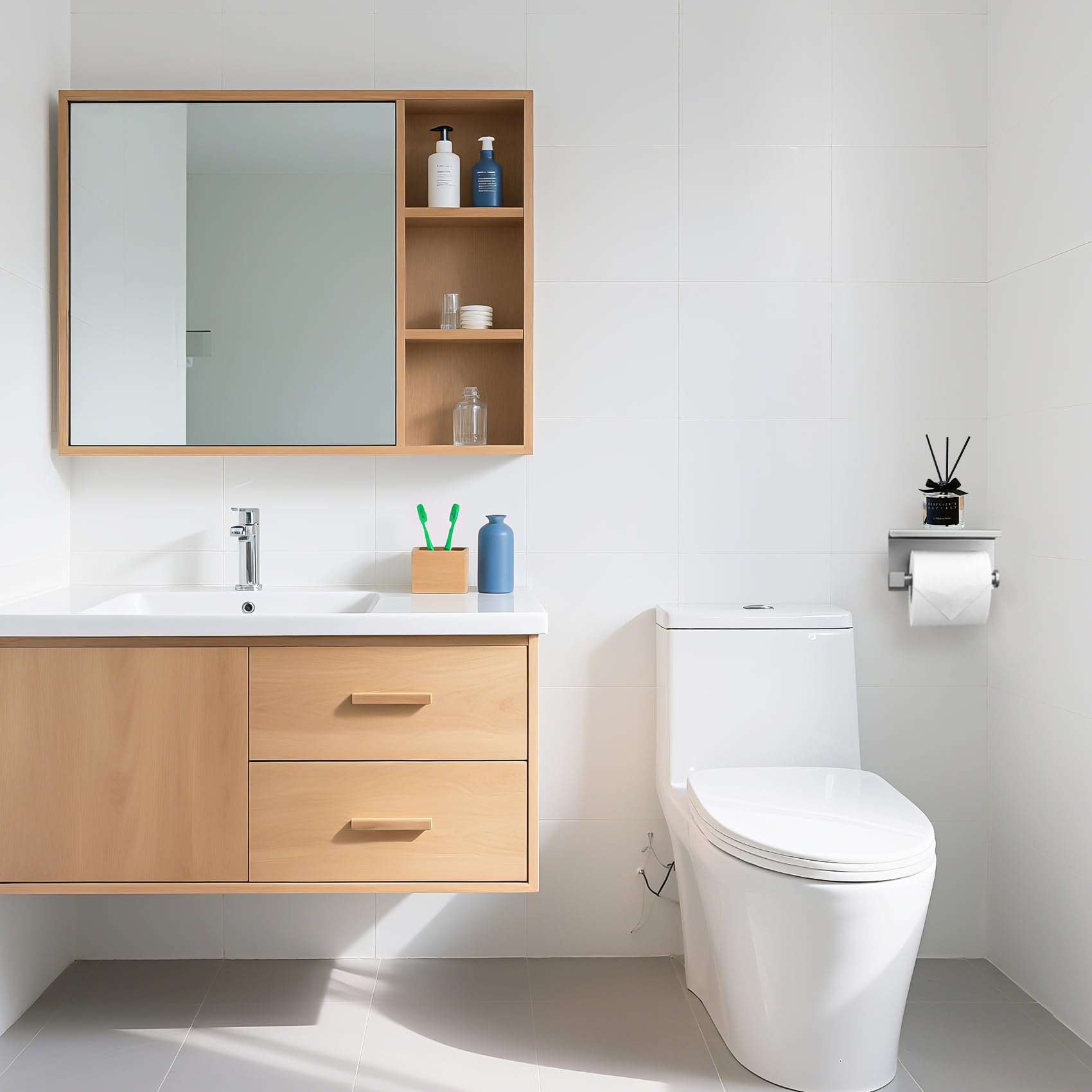 TURS Porta carta igienica con telefono, porta carta igienica per bagno, in acciaio inossidabile SUS 304, per bagno o cucina, cromato