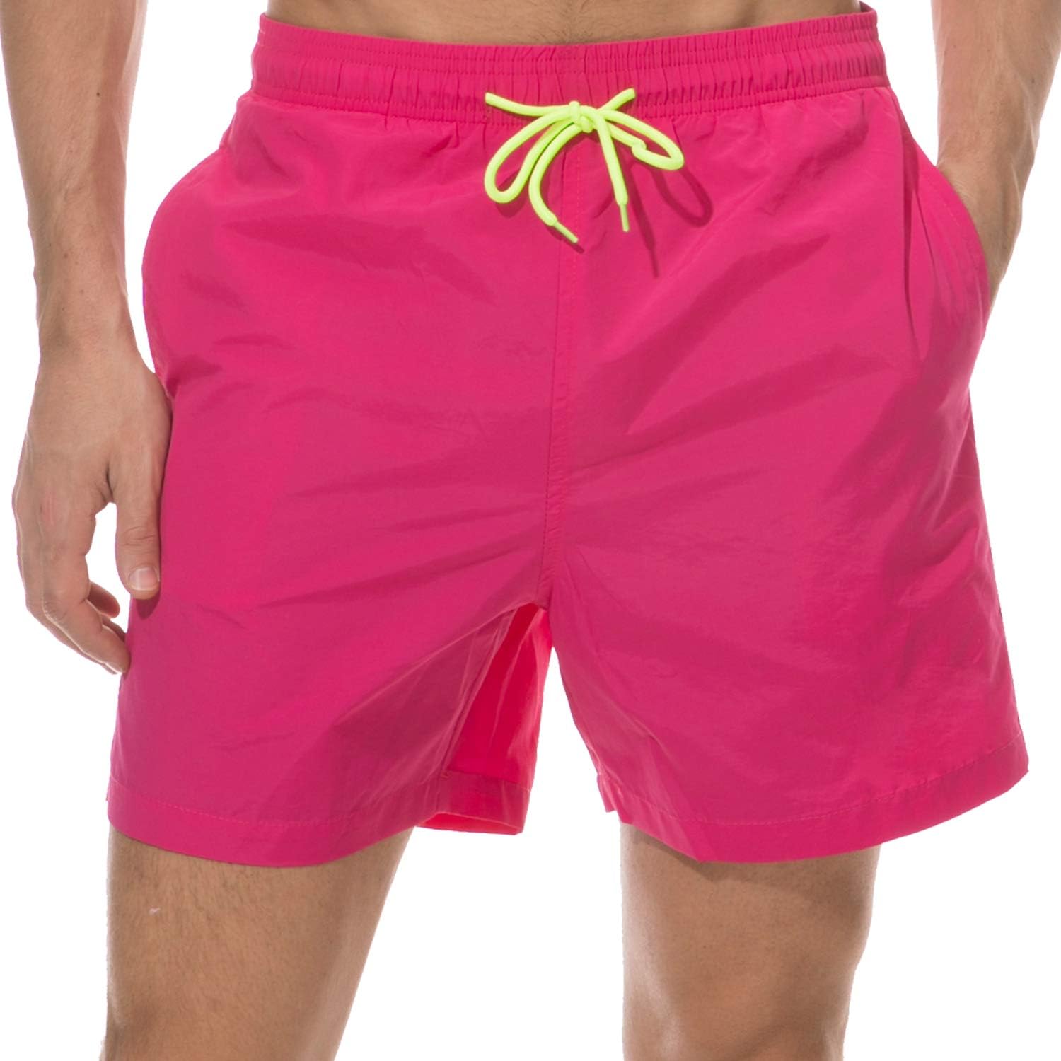 Lanyi Men's Swim Trunks Quick Dry Beach Swim Shorts with Mesh Liner Bathing Suits