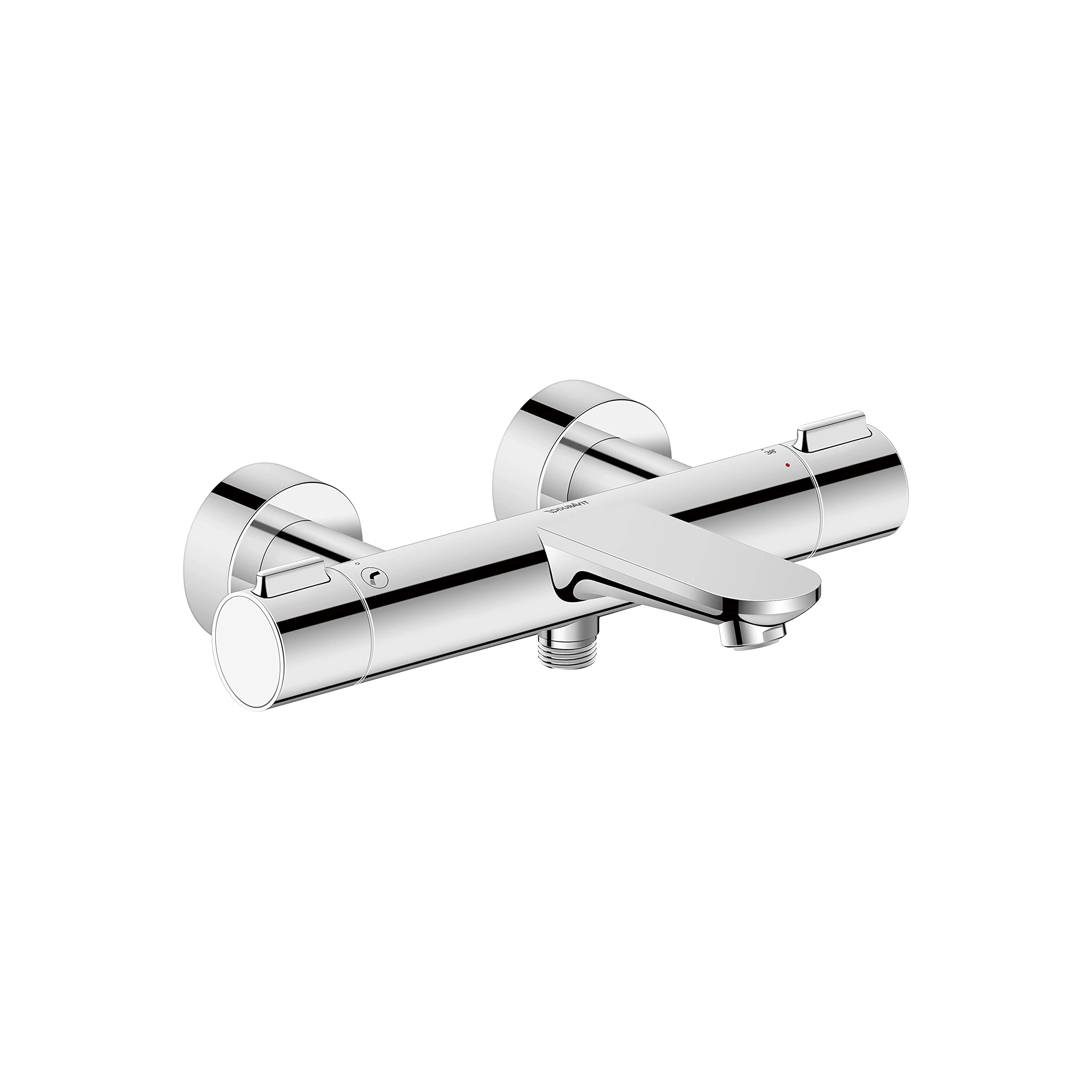 Thermostat de baignoire Duravit Wave avec saillie 198 mm finition chrome éclatant WA5220000010