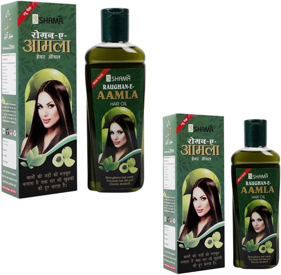 New Shama Roghan Amla Hair Oil - 100&200 ml Combo | Herbal Hair Care | Strengthens Hair Roots