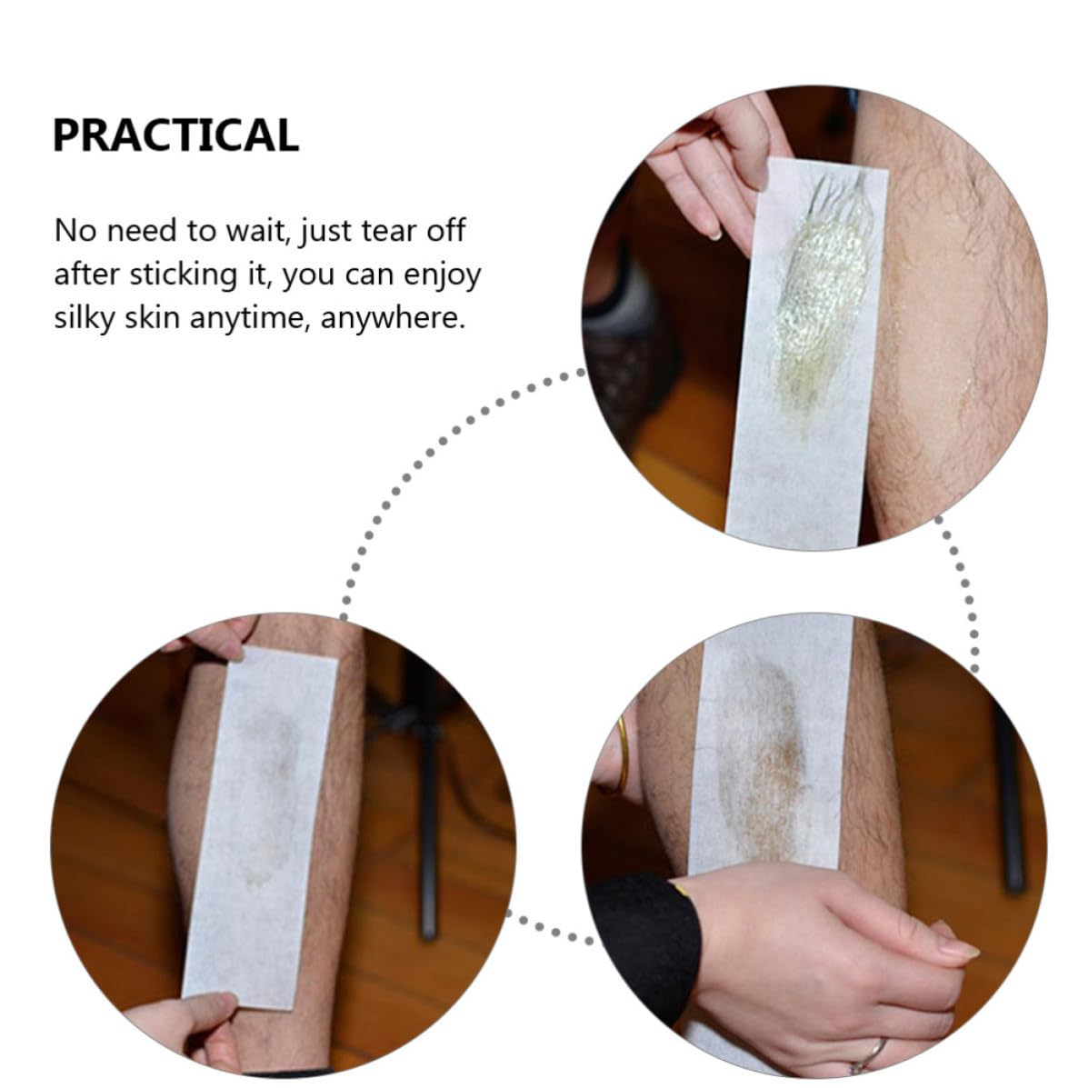 Waxing Strips Can be Cut to Shape and Size 200pcs Non-woven Fabric White Hair Removal Wax Papers for Body and Facial Hair Removal Suitable for Face and Leg Waxing