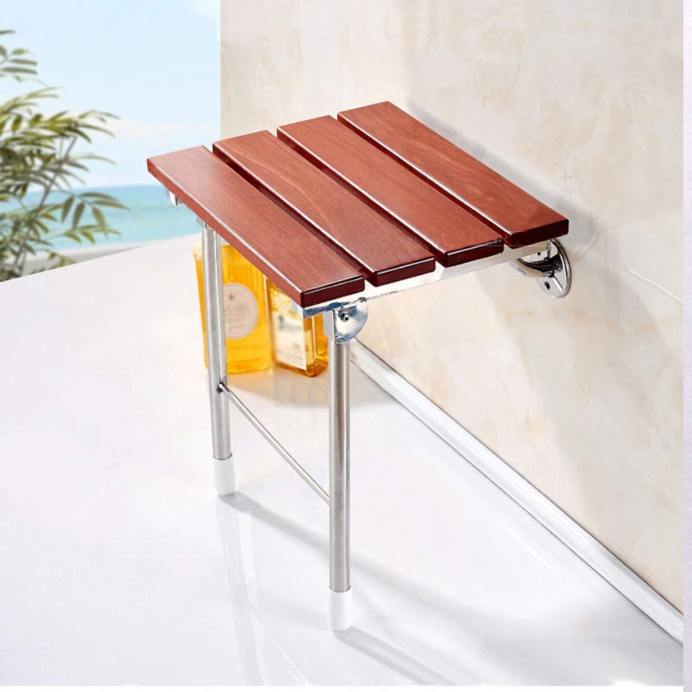 Banc à chaussures et tabouret de douche pliable en bois chaleureux