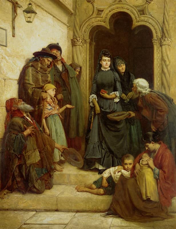 Affiche Toile la porte de l'église John Bagnold Burgess Décoration Murale 60x90