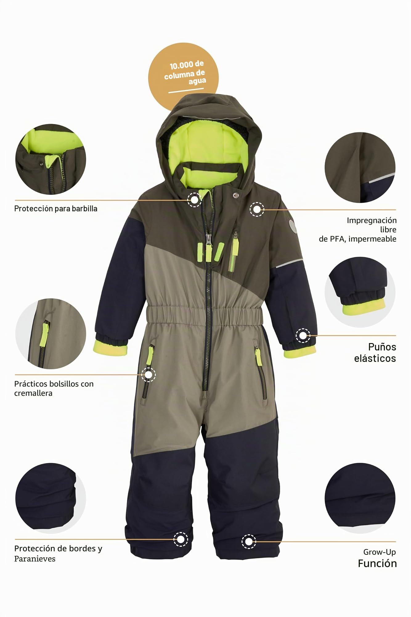first instinct by killtec Fisw 27 Mns Onpc Mono de esquí/traje de nieve con capucha Unisex bebé (Pack de 1)