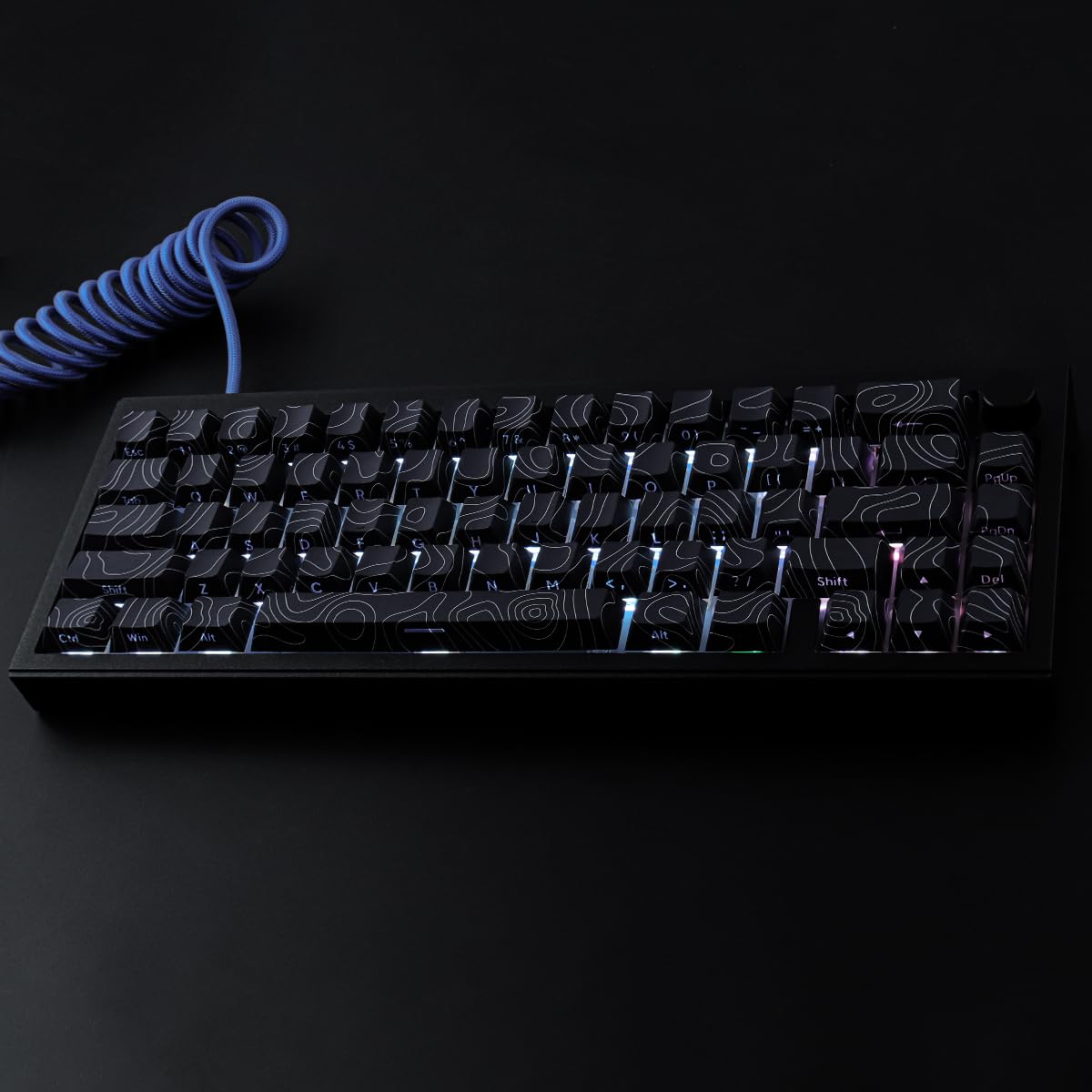 Sunzit Juego de teclas personalizadas de 135 teclas PBT, teclas topográficas de perfil de cereza para interruptores Cherry MX ISO/ANSI UK Layout mecánico