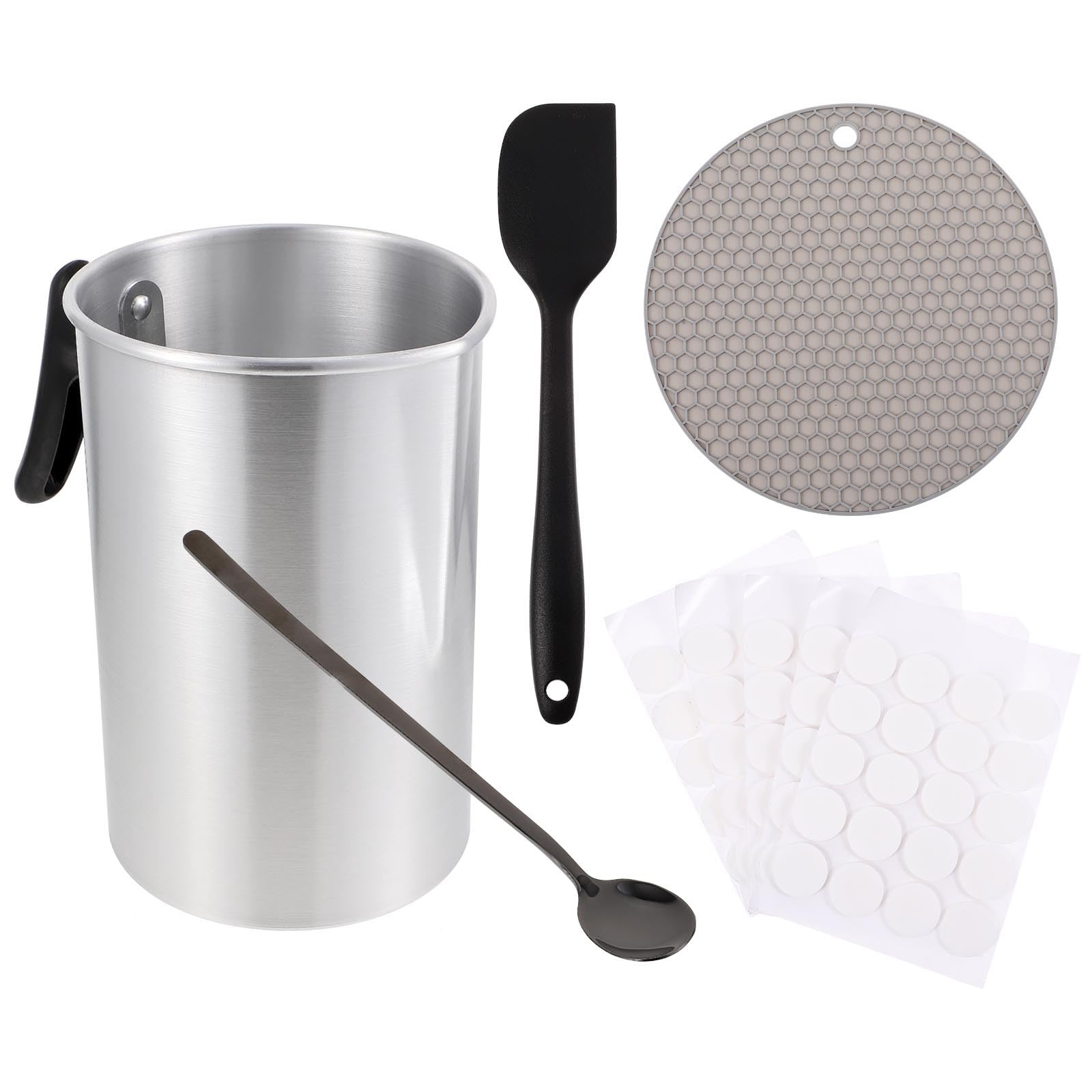 JECOMPRIS Set per Fabbricazione Candele Pentola per Sciogliere Cera da 3l, Accessori per Melt Cup, Kit Fai da Te per Ragazzo Ragazza e Principianti, per Attività Creative in Colore Casuale