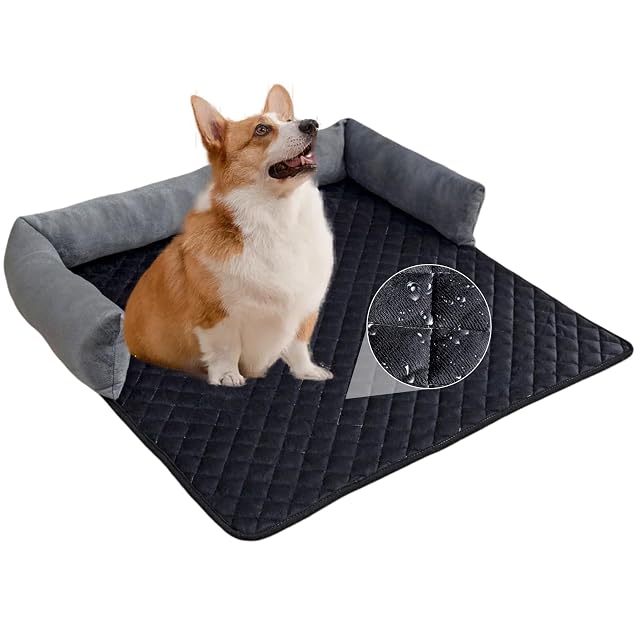 PETCUTE Sofá para Perros Grande y Mediano,Protección para Sofá,Antiestres Cama para Perro de Felpa…