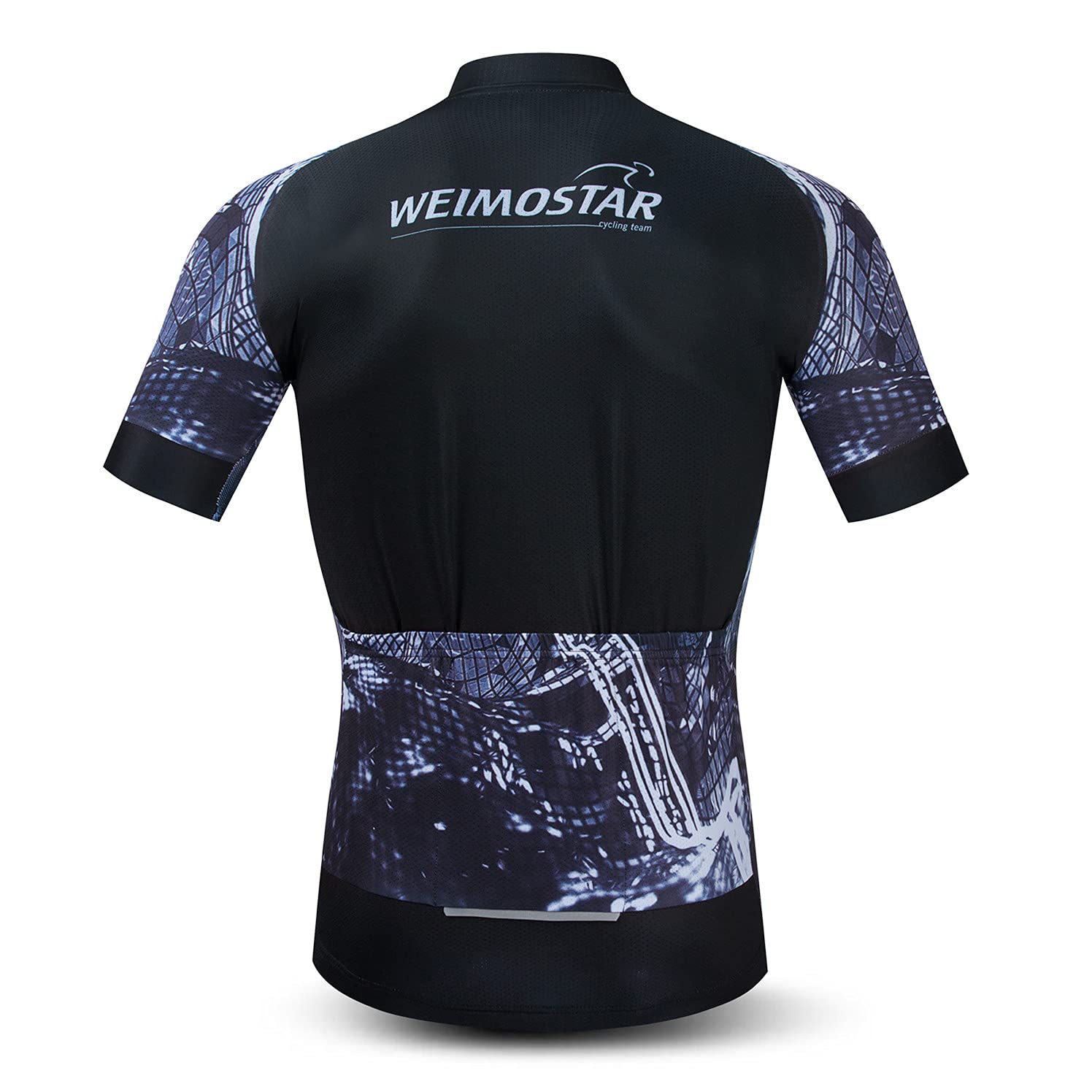Cycling Jersey Men Bike Top Cycle Shirt Pockets Road Bicycle Clothing MTB Mountain Uniform Summer Team Riding Racing Male Clothes Short Sleeve Black M